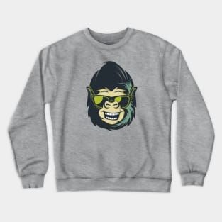 Monkey With Glasses Crewneck Sweatshirt